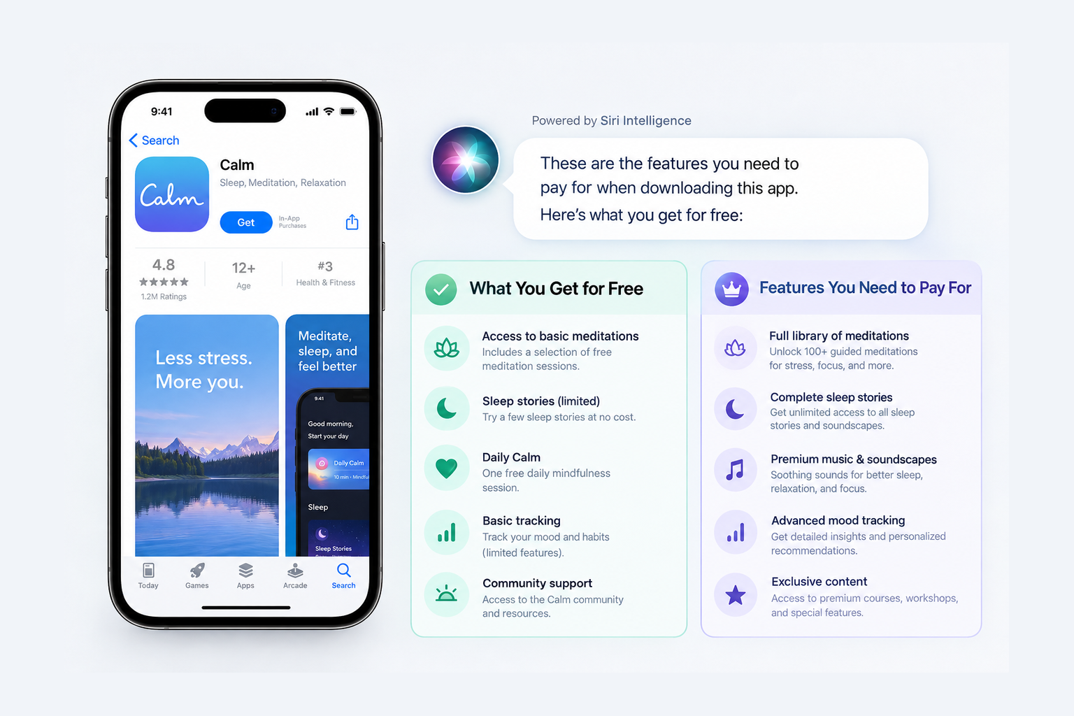 App Store feature transparency concept