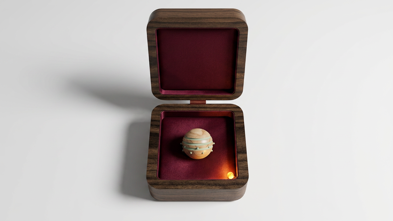 Lumen maple ball in walnut charging chest